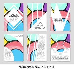 Abstract vector layout background set. For art template design, list, front page, mockup brochure theme style, banner, idea, cover, booklet, print, flyer, book, blank, card, ad, sign, sheet,, a4