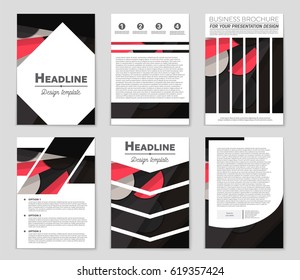 Abstract vector layout background set. For art template design, list, front page, mockup brochure theme style, banner, idea, cover, booklet, print, flyer, book, blank, card, ad, sign, sheet,, a4