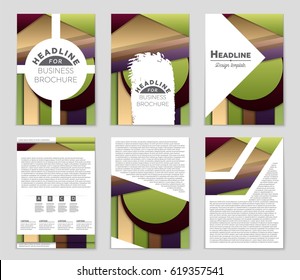 Abstract vector layout background set. For art template design, list, front page, mockup brochure theme style, banner, idea, cover, booklet, print, flyer, book, blank, card, ad, sign, sheet,, a4
