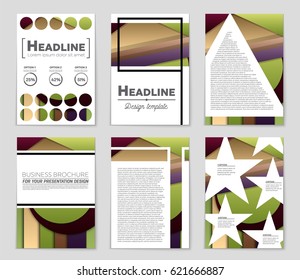 Abstract vector layout background set. For art template design, list, front page, mockup brochure theme style, banner, idea, cover, booklet, print, flyer, book, blank, card, ad, sign, sheet,, a4