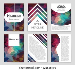 Abstract vector layout background set. For art template design, list, page, mockup brochure theme style, banner, idea, cover, booklet, print, flyer, book, blank, card, ad, sign, sheet,, a4.
