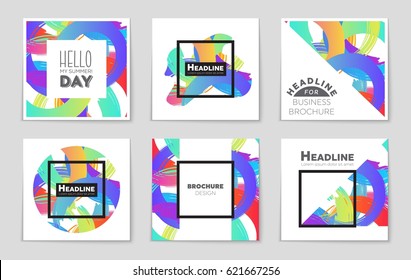 Abstract vector layout background set. For art template design, list, front page, mockup brochure theme style, banner, idea, cover, booklet, print, flyer, book, blank, card, ad, sign, sheet,, a4.