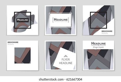 Abstract vector layout background set. For art template design, list, front page, mockup brochure theme style, banner, idea, cover, booklet, print, flyer, book, blank, card, ad, sign, sheet,, a4