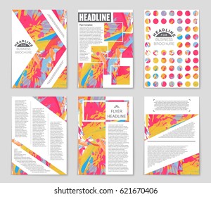 Abstract vector layout background set. For art template design, list, front page, mockup brochure theme style, banner, idea, cover, booklet, print, flyer, book, blank, card, ad, sign, sheet,, a4.