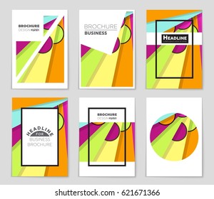 Abstract vector layout background set. For art template design, list, front page, mockup brochure theme style, banner, idea, cover, booklet, print, flyer, book, blank, card, ad, sign, sheet,, a4