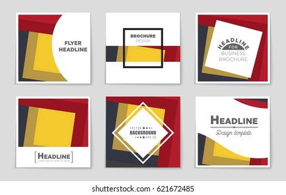 Abstract vector layout background set. For art template design, list, front page, mockup brochure theme style, banner, idea, cover, booklet, print, flyer, book, blank, card, ad, sign, sheet,, a4