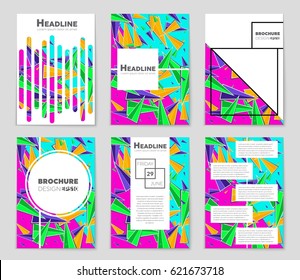 Abstract vector layout background set. For art template design, list, page, mockup brochure theme style, banner, idea, cover, booklet, print, flyer, book, blank, card, ad, sign, sheet,, a4