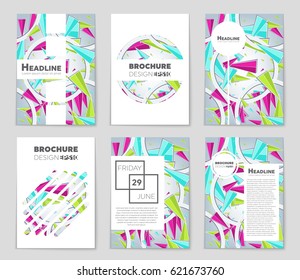 Abstract vector layout background set. For art template design, list, page, mockup brochure theme style, banner, idea, cover, booklet, print, flyer, book, blank, card, ad, sign, sheet,, a4
