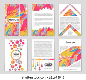 Abstract vector layout background set. For art template design, list, front page, mockup brochure theme style, banner, idea, cover, booklet, print, flyer, book, blank, card, ad, sign, sheet,, a4.