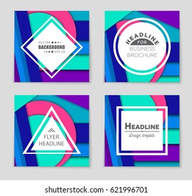 Abstract vector layout background set. For art template design, list, front page, mockup brochure theme style, banner, idea, cover, booklet, print, flyer, book, blank, card, ad, sign, sheet,, a4
