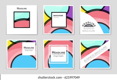 Abstract vector layout background set. For art template design, list, front page, mockup brochure theme style, banner, idea, cover, booklet, print, flyer, book, blank, card, ad, sign, sheet,, a4