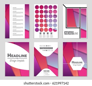 Abstract vector layout background set. For art template design, list, front page, mockup brochure theme style, banner, idea, cover, booklet, print, flyer, book, blank, card, ad, sign, sheet,, a4