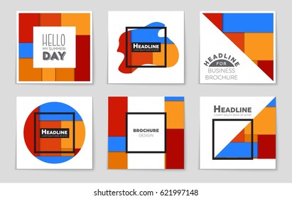 Abstract vector layout background set. For art template design, list, front page, mockup brochure theme style, banner, idea, cover, booklet, print, flyer, book, blank, card, ad, sign, sheet,, a4