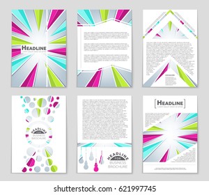 Abstract vector layout background set. For art template design, list, page, mockup brochure theme style, banner, idea, cover, booklet, print, flyer, book, blank, card, ad, sign, sheet,, a4