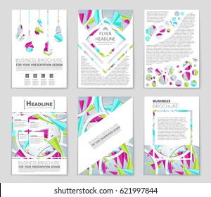 Abstract vector layout background set. For art template design, list, page, mockup brochure theme style, banner, idea, cover, booklet, print, flyer, book, blank, card, ad, sign, sheet,, a4