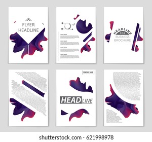 Abstract vector layout background set. For art template design, list, front page, mockup brochure theme style, banner, idea, cover, booklet, print, flyer, book, blank, card, ad, sign, sheet,, a4.