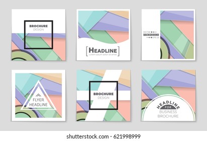 Abstract vector layout background set. For art template design, list, front page, mockup brochure theme style, banner, idea, cover, booklet, print, flyer, book, blank, card, ad, sign, sheet