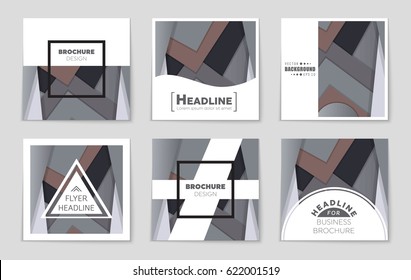 Abstract vector layout background set. For art template design, list, front page, mockup brochure theme style, banner, idea, cover, booklet, print, flyer, book, blank, card, ad, sign, sheet,, 