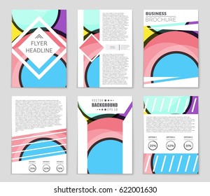 Abstract vector layout background set. For art template design, list, front page, mockup brochure theme style, banner, idea, cover, booklet, print, flyer, book, blank, card, ad, sign, sheet,, a4