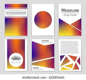 Abstract vector layout background set. For art template design, list, page, mockup brochure theme style, banner, idea, cover, booklet, print, flyer, book, blank, card, ad, sign, sheet,, a4
