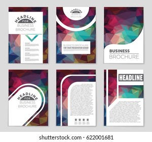 Abstract vector layout background set. For art template design, list, page, mockup brochure theme style, banner, idea, cover, booklet, print, flyer, book, blank, card, ad, sign, sheet,, a4.