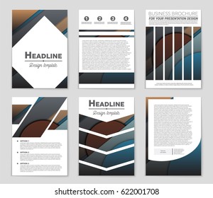Abstract vector layout background set. For art template design, list, front page, mockup brochure theme style, banner, idea, cover, booklet, print, flyer, book, blank, card, ad, sign, sheet,, a4