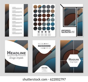 Abstract vector layout background set. For art template design, list, front page, mockup brochure theme style, banner, idea, cover, booklet, print, flyer, book, blank, card, ad, sign, sheet,, a4