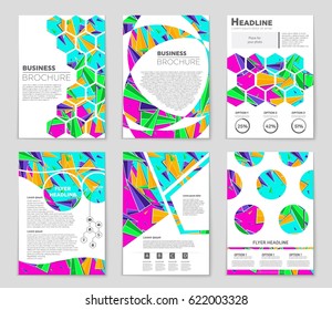 Abstract vector layout background set. For art template design, list, page, mockup brochure theme style, banner, idea, cover, booklet, print, flyer, book, blank, card, ad, sign, sheet,, a4