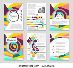 Abstract vector layout background set. For art template design, list, front page, mockup brochure theme style, banner, idea, cover, booklet, print, flyer, book, blank, card, ad, sign, sheet,, a4