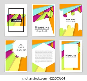 Abstract vector layout background set. For art template design, list, front page, mockup brochure theme style, banner, idea, cover, booklet, print, flyer, book, blank, card, ad, sign, sheet,, a4