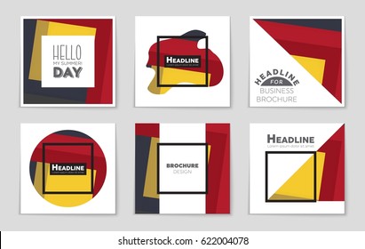 Abstract vector layout background set. For art template design, list, front page, mockup brochure theme style, banner, idea, cover, booklet, print, flyer, book, blank, card, ad, sign, sheet,, a4