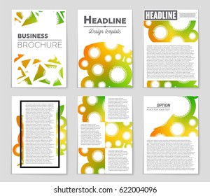 Abstract vector layout background set. For art template design, list, page, mockup brochure theme style, banner, idea, cover, booklet, print, flyer, book, blank, card, ad, sign, sheet,, a4