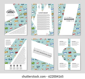 Abstract vector layout background set. For art template design, list, page, mockup brochure theme style, banner, idea, cover, booklet, print, flyer, book, blank, card, ad, sign, sheet,, a4.