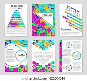 Abstract vector layout background set. For art template design, list, page, mockup brochure theme style, banner, idea, cover, booklet, print, flyer, book, blank, card, ad, sign, sheet,, a4