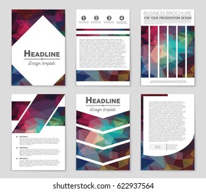 Abstract vector layout background set. For art template design, list, page, mockup brochure theme style, banner, idea, cover, booklet, print, flyer, book, blank, card, ad, sign, sheet,, a4.
