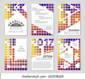 Abstract vector layout background set. For art template design, list, page, mockup brochure theme style, banner, idea, cover, booklet, print, flyer, book, blank, card, ad, sign, sheet,, a4