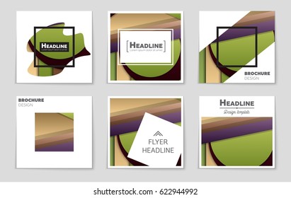 Abstract vector layout background set. For art template design, list, front page, mockup brochure theme style, banner, idea, cover, booklet, print, flyer, book, blank, card, ad, sign, sheet,, a4