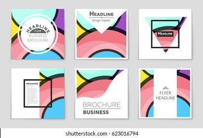 Abstract vector layout background set. For art template design, list, front page, mockup brochure theme style, banner, idea, cover, booklet, print, flyer, book, blank, card, ad, sign, sheet,, a4