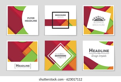 Abstract vector layout background set. For art template design, list, front page, mockup brochure theme style, banner, idea, cover, booklet, print, flyer, book, blank, card, ad, sign, sheet,, a4