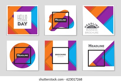 Abstract vector layout background set. For art template design, list, front page, mockup brochure theme style, banner, idea, cover, booklet, print, flyer, book, blank, card, ad, sign, sheet,, a4