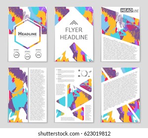Abstract vector layout background set. For art template design, list, front page, mockup brochure theme style, banner, idea, cover, booklet, print, flyer, book, blank, card, ad, sign, sheet,, a4