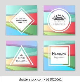 Abstract vector layout background set. For art template design, list, front page, mockup brochure theme style, banner, idea, cover, booklet, print, flyer, book, blank, card, ad, sign, sheet,, a4