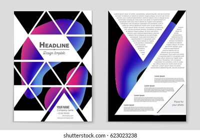 Abstract vector layout background set. For art template design, list, front page, mockup brochure theme style, banner, idea, cover, booklet, print, flyer, book, blank, card, ad, sign, sheet,, a4