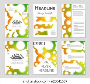 Abstract vector layout background set. For art template design, list, page, mockup brochure theme style, banner, idea, cover, booklet, print, flyer, book, blank, card, ad, sign, sheet,, a4
