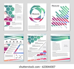 Abstract vector layout background set. For art template design, list, front page, mockup brochure theme style, banner, idea, cover, booklet, print, flyer, book, blank, card, ad, sign, sheet,, a4