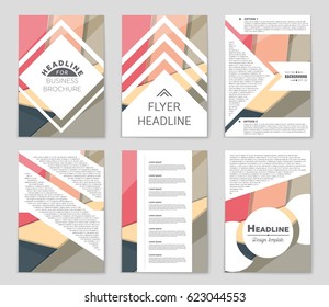 Abstract vector layout background set. For art template design, list, front page, mockup brochure theme style, banner, idea, cover, booklet, print, flyer, book, blank, card, ad, sign, sheet,, a4