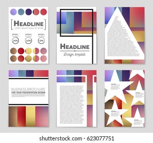 Abstract vector layout background set. For art template design, list, front page, mockup brochure theme style, banner, idea, cover, booklet, print, flyer, book, blank, card, ad, sign, sheet,, a4