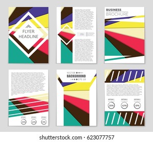 Abstract vector layout background set. For art template design, list, front page, mockup brochure theme style, banner, idea, cover, booklet, print, flyer, book, blank, card, ad, sign, sheet,, a4