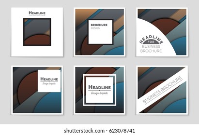 Abstract vector layout background set. For art template design, list, front page, mockup brochure theme style, banner, idea, cover, booklet, print, flyer, book, blank, card, ad, sign, sheet,, a4
