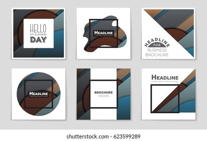 Abstract vector layout background set. For art template design, list, front page, mockup brochure theme style, banner, idea, cover, booklet, print, flyer, book, blank, card, ad, sign, sheet,, a4